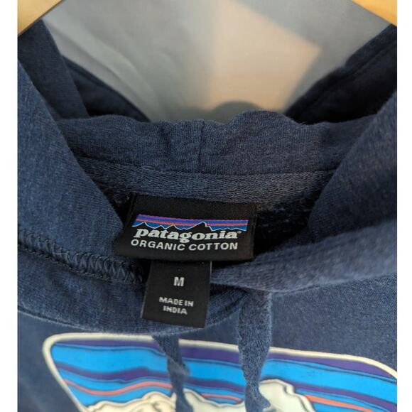 Patagonia Navy Blue Hoodie Women's Fitz Roy Far Out Ahnya Hooded Sweatshirt - Picture 5 of 7